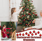 Shappy 216 Pcs Mini Christmas Ball Ornament 1.18 Inch,Red - Image 6
