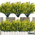RECUTMS 20 Bundles Outdoor Artificial Flower UV Resistant Fake Stems Plants by RECUTMS