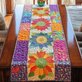 Quilted Table Runner, 3D Floral & Animals Design, Farmhouse Rustic Home Decor, for Dining Table Kitchen Holiday (A02,14x108 inches) by SodaMeow