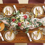 Uiifan 100 Sets Clear Gold Charger Plates Bulk with Napkin Rings Set 13 in Beaded Plastic Charger Plates Hollow Napkin Rings Round Dinner Plate for Wedding Party Table Setting Event Decoration - Image 6