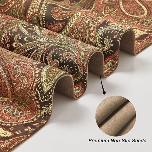 Loom and Mill Vintage Paisley Jacquard Table Runner 13x90 inch, Multi Color - Image 5