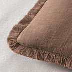 MIULEE Linen Decorative Fall Lumbar Throw Pillow Covers Dark Coffee 12x20 - Image 3
