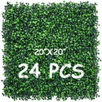 20''x20'' 24 Pieces Artificial Hedge Boxwood Panels UV Resistant by DECWIN