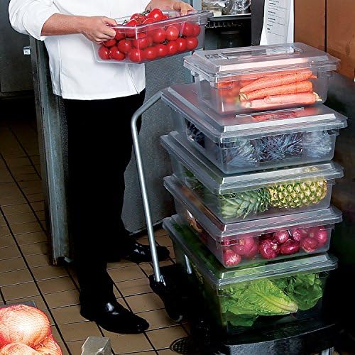 Rubbermaid Commercial Products Polycarbonate Food Storage Box/Tote, 3.5 Gallon, Clear, for Restaurant/Kitchen/Cafeteria (Pack of 6) - Image 5