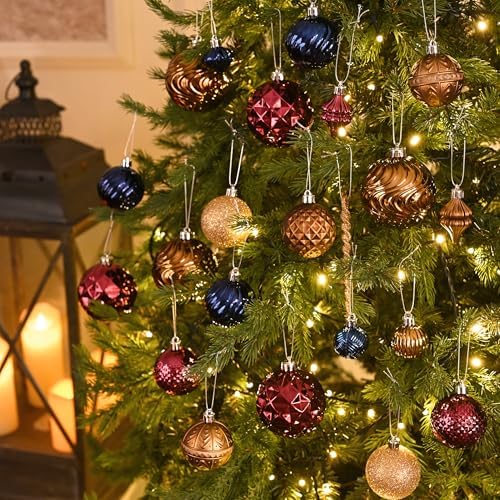 Valery Madelyn 100ct Christmas Tree Decorations Variety Ball Ornaments Set - Image 2