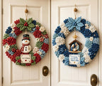 3D Fabric Poke Wreath DIY Kit for Adults Christmas Holiday Decor，2PCS L by Unknown