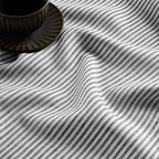 Solino Home 100% Pure Linen Table Runner, 14 x 90 in, Black, Narrow Stripe - Image 2