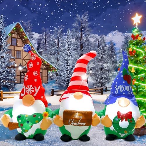 Sosation 7 FT Christmas Inflatable Gnome Decoration for Holiday Outdoor - Image 2