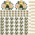 Yunlly 32 Pcs Rose Candle Rings with Candles Sets, Champagne by Yunlly