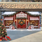 7x16FT Christmas Shop Garage Door Cover Decorations Merry Christmas Garage Door Banner for Outdoor Indoor Christmas Decorations Party Photography Backdrop - Image 5