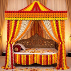 Giegxin 15 Pack 5ft Marigold Garland for Decor, Red, Orange, Yellow - Image 6