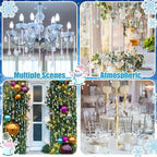 Vercraft 100 Pcs Christmas Tree Acrylic Hanging Ornaments, Laser Color - Image 4