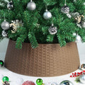 Blissun Christmas Tree Ring, 28.5" Plastic Christmas Tree Collar, Christmas Tree Skirt for Artificial Christmas Trees Decoration (Extra Large, Brown) by Blissun