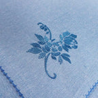 Luxury Embroidered Cloth Napkins – Blue Garden, Set of 6, 18x18 | Elegant Cotton Blend Dinner Napkins with Floral Motif for Holiday Dining, Weddings & Formal Hosting - Image 5