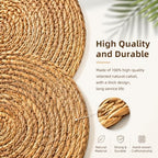 11 Pcs Fishnet Table Runner and Woven Jute Round Placemats Set - Image 5