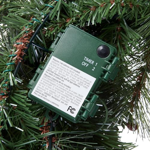 National Tree Company 24in Pre-Lit Crestwood Spruce Christmas Wreath - Image 6