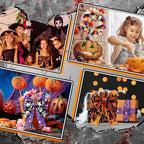 Yuefunny 10 Pcs Halloween Ribbon 4 Mesh Ribbons 6 Burlap Wired Edge Ribbons - Image 6