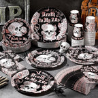 Pickmesh 250 Pcs Death to My 20s Party Decoration 30th Birthday Paper Plates Cups and Napkins Rip to My Twenties Birthday Party Tableware Set for Women Funeral Youth, 50 Guests - Image 4