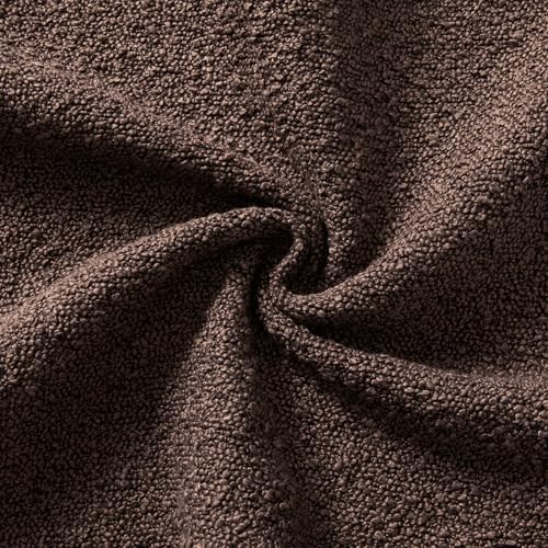 MIULEE 22x22 Decorative Euro Sham Boucle Couch Pillow Covers Cocoa Brown - Image 2
