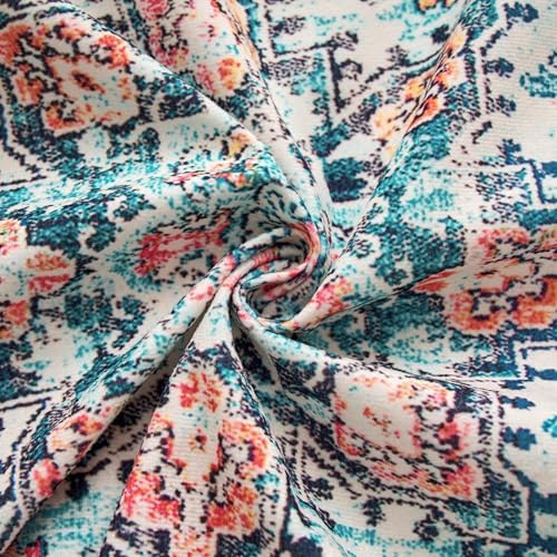Throw Pillow Covers 20x20 Inch Set of 4 Washable BOHO Vintage Style Decorative Throw Pillow Cases Soft Velvet Square Farmhouse Decor Retro Cushion Covers for Couch Sofa Bed Living Room Outdoor - Image 2