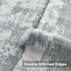 FUTEI Pack of 2 Faux Cashmere Throw Pillow Covers 24x24 Inch, Teal White - Image 4