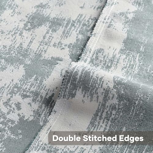 FUTEI Pack of 2 Faux Cashmere Throw Pillow Covers 24x24 Inch, Teal White - Image 4
