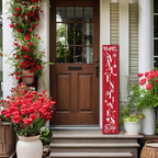 SRongmao Happy Valentine's Day Porch Sign Heart Wooden Door Sign Hanging Valentine's Day Decorations Outdoor Indoor Decor for Valentine's Day Home Decoration 8x48inch - Image 5