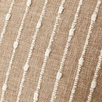 Foindtower Decorative Striped Boucle Throw Pillow Covers 24x24 Inch Camel - Image 2