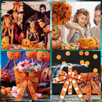 10 Pcs Halloween Ribbon 4 Mesh Ribbon 6 Burlap Wired Edge Ribbons - Image 6