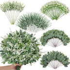 Alecono 5 Kinds Mixed Artificial Greenery Eucalyptus Stems Bulk by AleconoBetterYourLife