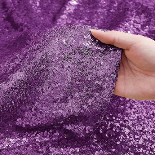 Sugargirl 10 Packs 12 x 72 inches Sequin Table Runner, Glitter Purple Table Runner for Birthday Party Supplies Wedding Holiday Celebration Event Decorations - Image 5