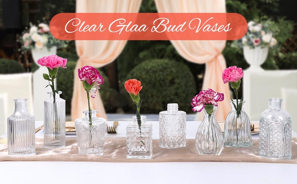STARSIDE Small Bud Vases 30-Pack, Vintage Clear Glass Flower Vases in Bulk - Image 7