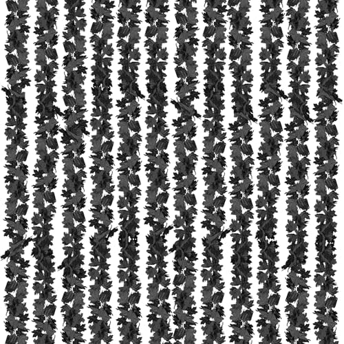 CQURE Black Maple Leaf Garland, 12PCS Halloween Garland Maple Leaves Fall Leaves Hanging Vines Halloween Thanksgiving Decor for Home Table Front Porch by CQURE