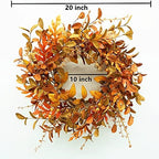 AMF0RESJ Artificial Fall Wreath for Front Door Autumn Wreath for Home Decor - Image 7
