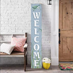 Welcome Sea Turtle Sign for Front Door, 4ft Tall Front Porch Decor, Vertical Wooden Signs for Front Porch, Rustic Farmhouse Wood Porch Decorations Outdoor - Image 5