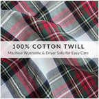 Christmas Classic Holiday Plaid Napkin Set of 8, Multicolor - 17" W x 17" L - Image 5