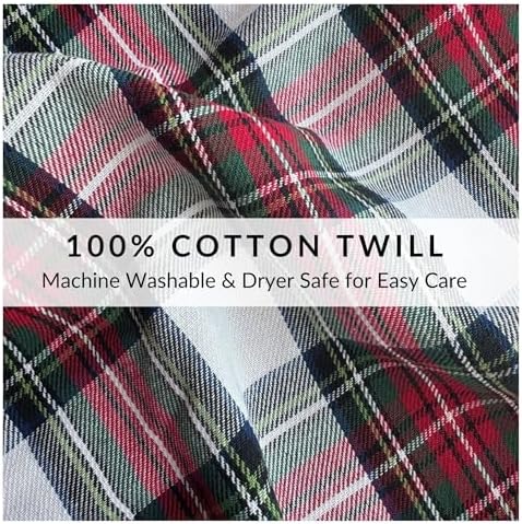 Christmas Classic Holiday Plaid Napkin Set of 8, Multicolor - 17" W x 17" L - Image 5