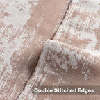 FUTEI Pack of 2 Faux Cashmere Throw Pillow Covers 16x16 Inch, Rust White - Image 4