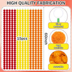 Giegxin 15 Pack 5ft Marigold Garland for Decor, Red, Orange, Yellow - Image 2