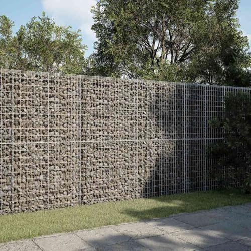 vidaXL Galvanized Gabion Basket/Cage 118.1"x19.7"x78.7" with Cover - Sturdy - Outdoor Landscape Structure - Image 2