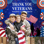 Veterans Day Backdrop Decorations Patriotic Banner 12x10ft - Image 6