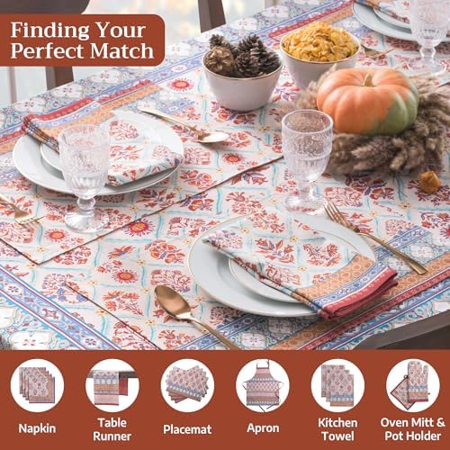 Maison d' Hermine Table Cloth Rectangle Table Reusable 100% Cotton 70"x108" - Image 4