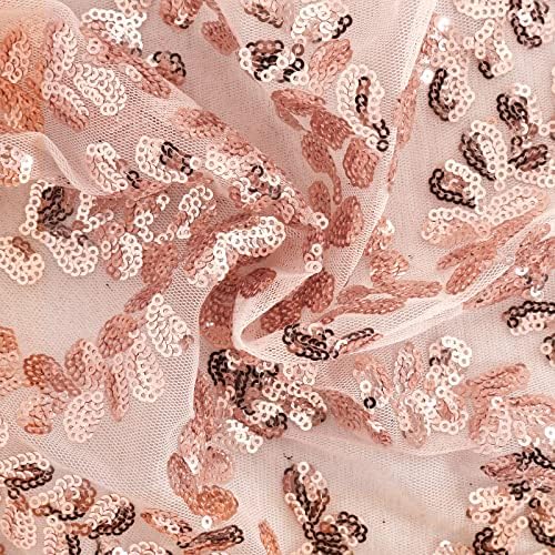 Rose Gold Flower Table Runners 10 Pieces 12x72 Inches Sequin Glitter Table Runner for Wedding Banquet Event Party Decorations - Image 6