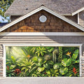 6X13FT Summer Tropical Leaves Garage Door Cover Decorations Tropical Leaves Garage Door Banner for Outdoor Indoor Summer Party Photography Backdrop by ANNAQUEEN