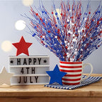 Giegxin 32 Pack Labor Day Centerpiece Decor Red White Blue Stem Picks - Image 4