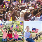 Tegeme 380 Pack Bulk Small American Flags on Stick, Wooden Pole Spear Tip - Image 4