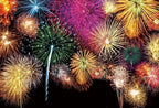 10x6ft Polyester Happy New Year Backdrop Sparklers Fireworks Photography Background Family Christmas New Year Eve Festival Celebration Wedding Grad Graduation Party YouTube Photo Props - Image 3