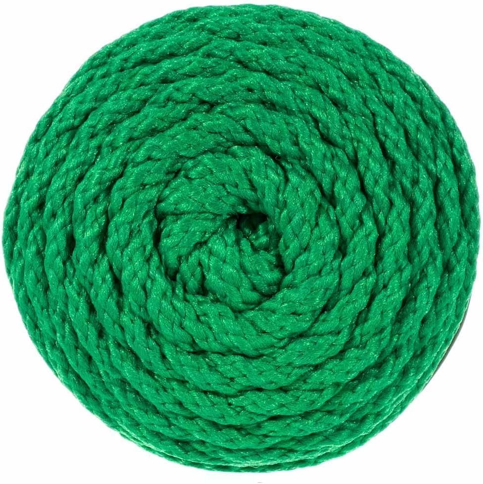 Pepperell Bonnie Braid Macrame Cord | 6mm x 100yd | Kelly Green (2-Pack) | Twisted Polypropylene Cord for DIY Crafts, Plant Hangers, Wall Hangings, Crochet & Macramé | Long-Lasting, Vibrant Color - Image 4