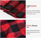 Black Red Table Runner 4Packs 13x108 Inch Plaid Table Runner Christmas - Image 5