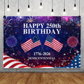 4th of July Backdrop Decorations Independence Day Backdrop 250 Anniversary USA Flag Banner 15x10ft 250th Birthday Fireworks Semiquincentennial Photography Background Photo Studio Props by Pnylzzyxh